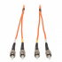 Tripp Lite by Eaton Cable Fibra Óptica OFNR 2x ST Macho - 2x ST Macho, 5 Metros, Naranja  1