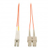 Tripp Lite by Eaton Cable Fibra Óptica OFNR 2x LC Macho - 2x SC Macho, 30 Metros, Naranja  1