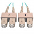 Tripp Lite by Eaton Cable Fibra Óptica OM3 2x SC Macho - 2x SC, 10 Metros, Turquesa