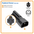 Tripp Lite by Eaton Adaptador de Cable de Alimentación P002-000, NEMA 5-15R Hembra - IEC-320-C14 Macho, Negro  4