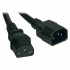 Tripp Lite by Eaton Cable de Poder C14 Coupler Macho - C13 Coupler Hembra, 60cm, Negro  1
