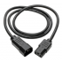 Tripp Lite by Eaton Cable de Poder para PC C14 Coupler Macho -  C13 Hembra Coupler, 1.22 Metros, Negro  2