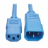 Tripp Lite by Eaton Cable de Poder C14 Macho - C13 Hembra, 60cm, Azul