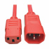 Tripp Lite by Eaton Cable de Poder C14 Macho - C13 Hembra, 60cm, Rojo