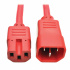 Tripp Lite by Eaton Cable de Poder C14 Acoplador Macho - C15 Acoplador Hembra, 1.83 Metros, Rojo  1