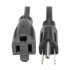 Tripp Lite by Eaton Cable de Poder NEMA 5-15P Macho - NEMA 5-15R Hembra, 30cm, Negro  1