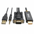 Tripp Lite by Eaton Cable HDMI Macho - VGA/3.5mm/USB A Macho, 1080p, 60Hz, 1.8 Metros, Negro