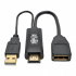Tripp Lite by Eaton Adaptador HDMI Macho - DisplayPort/USB A Hembra, 15cm, Negro  1