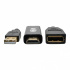 Tripp Lite by Eaton Adaptador HDMI Macho - DisplayPort/USB A Hembra, 15cm, Negro  4
