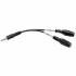 Tripp Lite by Eaton Cable Divisor de Audifonos 3.5mm Macho - 2x 3.5mm Hembra, 15cm, Negro  1