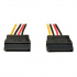 Tripp Lite by Eaton Cable de Poder SATA de 15 Pines Macho - 2x SATA de 15 Pines Hembra, 15cm, Negro/Rojo - Imagen adicional 1