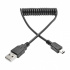 Tripp Lite by Eaton Cable en Espiral USB A Macho - Mini-USB B Macho, 1.83 Metros, Negro  1