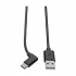 Tripp Lite by Eaton Cable USB A Macho - USB C Macho en Ángulo, 1.8 Metros, Negro