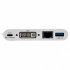 Tripp Lite by Eaton Adaptador USB C Macho - DVI-I Hembra, con Hub USB, 1x RJ-45  3