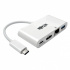 Tripp Lite by Eaton Adaptador USB-C Macho - HDMI Hembra con Hub USB-A, 1x RJ-45, Blanco  1