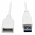 Tripp Lite by Eaton Cable USB Macho - USB Hembra, 3 Metros, Blanco  1