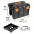 Truper Caja de Herramientas 102643, 2 Compartimentos, Negro/Naranja - Imagen adicional 3