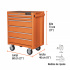 Truper Gabinete Móvil para Herramientas 12067, 6 Gavetas, Naranja  3