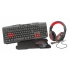 Kit Gamer de Teclado y Mouse Trust incluye Teclado + Mouse + Audifonos + Mousepad, Alámbrico, USB, Negro/Rojo (Español)  1