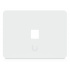 Ubiquiti Networks Placa para Pared UACC-WP-KEYSTONE-H-1P, 1 Puerto, 4 Piezas, Blanco