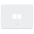 Ubiquiti Networks Placa para Pared UACC-WP-KEYSTONE-H-2P, 2 Puertos, 4 Piezas, Blanco