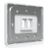 Ubiquiti Networks Placa para Pared UACC-WP-KEYSTONE-H-2P, 2 Puertos, 4 Piezas, Blanco - Imagen adicional 3