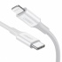 Ugreen Cable de Carga Certificado MFi Lightning Macho - USB-C Macho, 1 Metro, Blanco, para iPhone/iPad  1