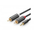 Ugreen Cable AUX 3.5mm Macho - 2x RCA Macho, 3 Metros, Gris  1