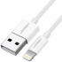 Ugreen Cable Certificado MFi Lightning Macho - USB A Macho, 1 Metro, Blanco, para iPhone  1