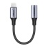 Ugreen Cable Certificado MFi Lightning Macho - AUX 3.5mm Hembra, 10cm, Negro/Gris, para iPhone  1