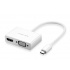 Ugreen Adaptador USB C Macho - 1x HDMI/VGA Hembra, Blanco  1