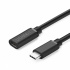 Ugreen Cable Extensión USB-C Macho - USB-C Hembra, 50cm, Negro  1