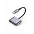 Ugreen Adaptador USB-C Macho - USB-C/3.5mm Hembra, Gris