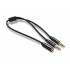 Ugreen Cable AUX 3.5mm Hembra - 2x AUX 3.5mm Macho, 20cm, Negro  2