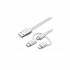 Ugreen Cable USB A Macho - Micro USB/Lightning/USB C, 1 Metro, Plata - Imagen adicional 1