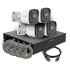 Uniarch Kit de Vigilancia IPKIT-104S-4BC de 4 Cámaras IP Bullet con Grabadora de 8 Canales