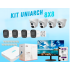Uniarch Kit de Vigilancia 8 2MP de 4 Cámaras IPC Bullet, 4 Cámaras IPC Domo y 8 Canales, con Grabadora, Disco Duro, Bobina, 20 Conectores y Monitor de 24"  1