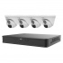 Uniarch Kit de Vigilancia XVR301-04F de 4 Cámaras CCTV Domo y 4 Canales, con Grabadora