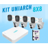 Uniarch Kit de Vigilancia UNIARCH 8 4MP de 4 Cámaras IPC Bullet, 4 Cámaras IPC Domo y 8 Canales, con Disco Duro y Grabadora  1