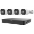 Uniarch Kit de Vigilancia XVR301-04F/4*UAC-B112-F28 de 4 Cámaras CCTV Bullet y 4 Canales, con Grabadora