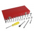 Urrea Juego de Dados con Matraca 47206, 1/4", Cromado, 30 Piezas