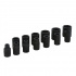 Urrea Juego de Dados de Impacto Métricos 69206, 1/4", 13 Piezas, Plata