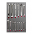 Urrea Juego de Llave Combinada CH313L, 8-24mm, 15 Piezas, Acero