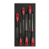 Urrea Juego de Desarmadores de Puntas Plana/Cabinet/Phillips CH115, 6 Piezas, Negro/Rojo  1