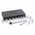Urrea Juego de Dados y Accesorios con Matraca 4700P, 1/4", Cromado, 15 Piezas