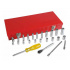 Urrea Juego de Dados y Accesorios con Matraca 47116, 1/4", Cromado, 26 Piezas
