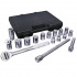 Urrea Juego de Dados y Accesorios con Matraca 5400P, 1/2", Cromado, 17 Piezas