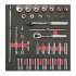Urrea Juego de Dados y Accesorios con Matraca CH201, 3/8", Acero, 35 Piezas
