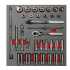 Urrea Juego de Dados con Matraca CH202L, 3/8", Cromado, 35 Piezas