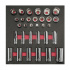 Urrea Juego de Dados CH206, 1/2", Cromado, 31 Piezas
